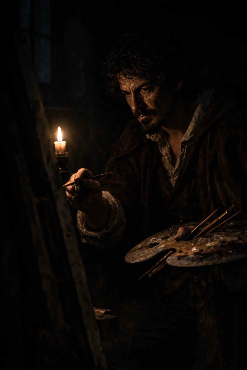 Artistic reconstruction inspired by Caravaggio’s final years