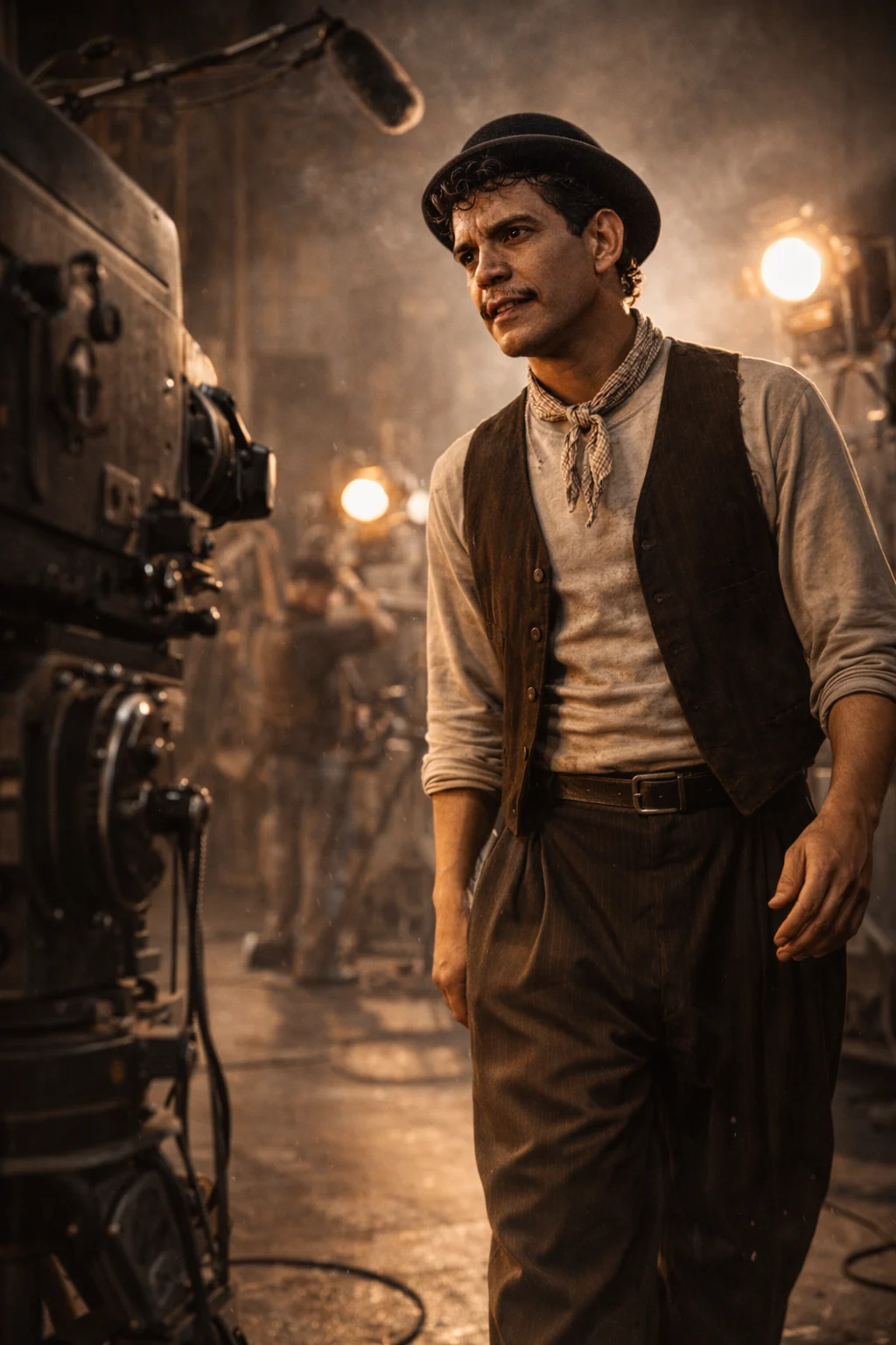 Editorial recreation of Cantinflas and Mexican film history
