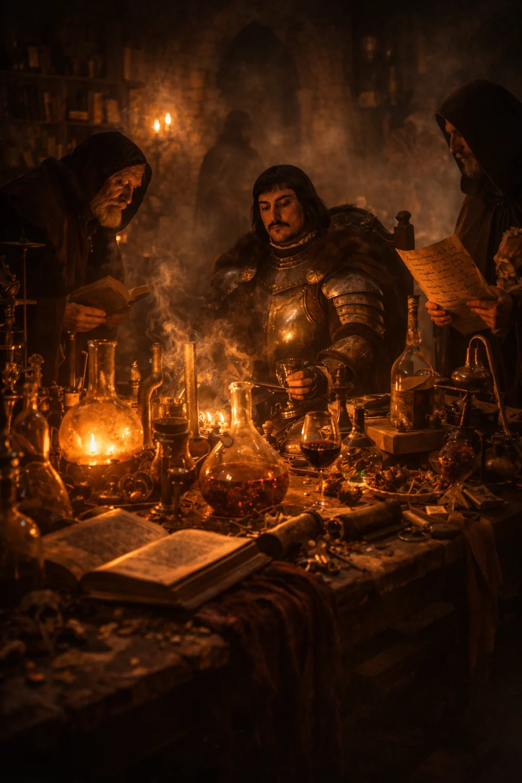 Editorial recreation of the myth and trial of Gilles de Rais
