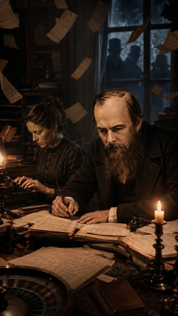 Fyodor Dostoevsky at a meeting of the Petrashevsky Circle