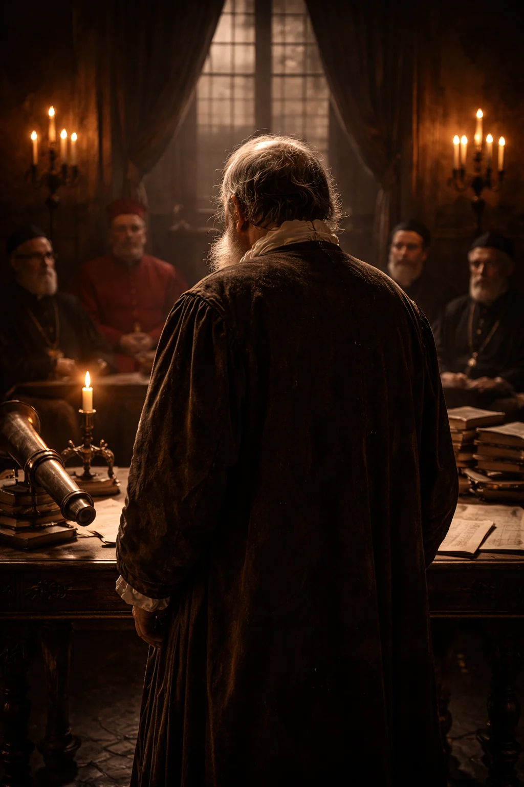 Galileo appearing before ecclesiastical authorities
