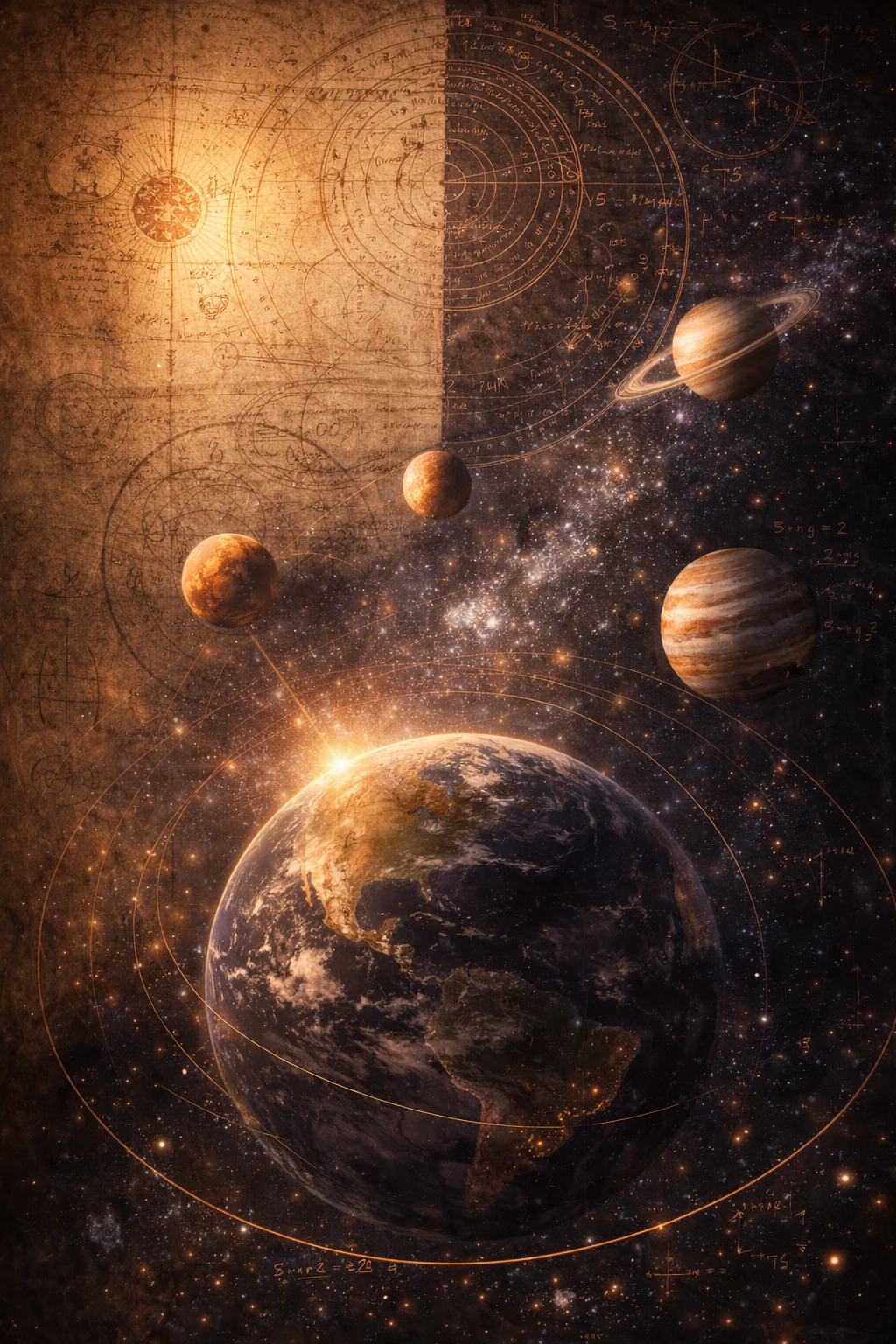 A representation of the cosmos observed by Galileo