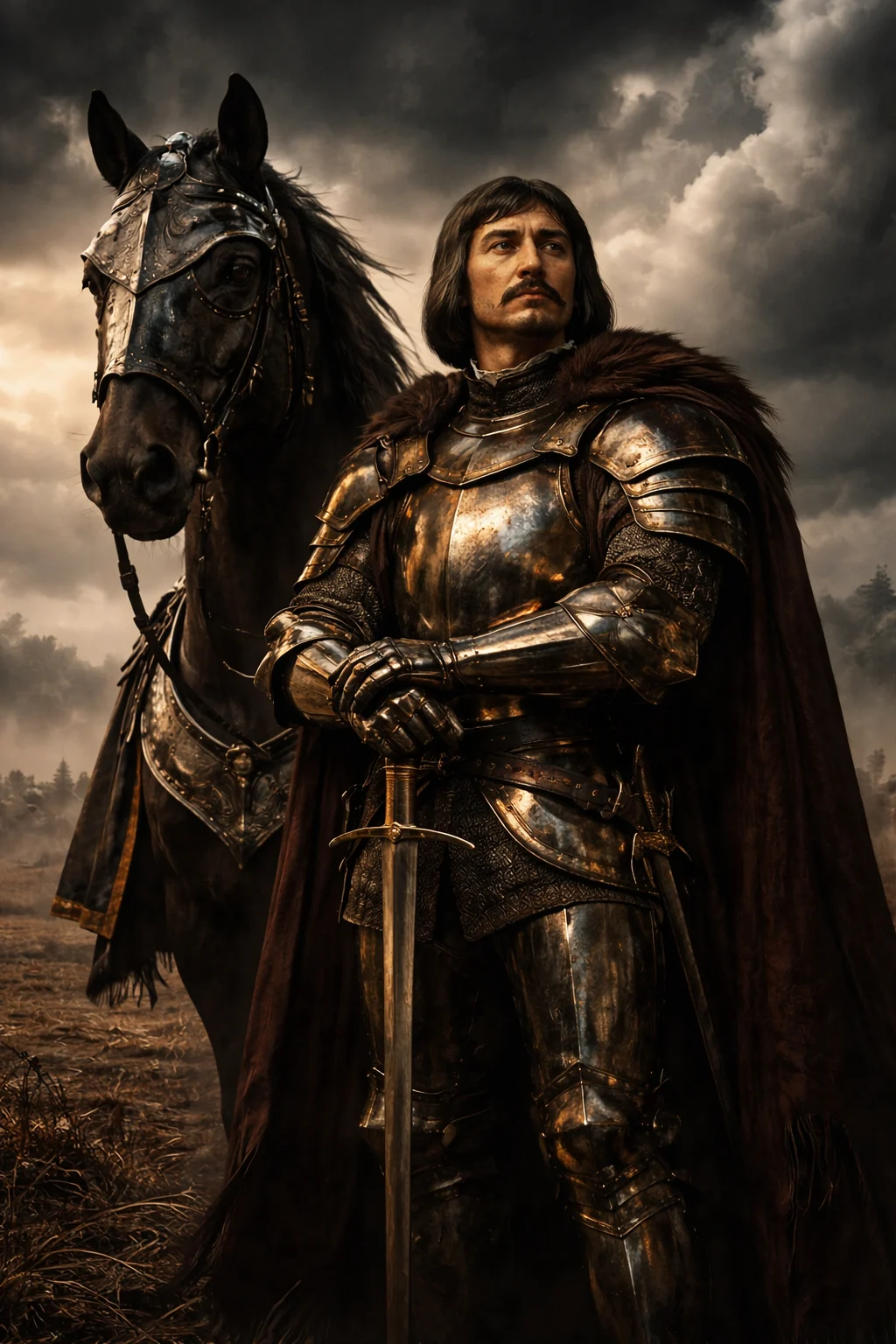 Editorial recreation of Gilles de Rais and medieval France