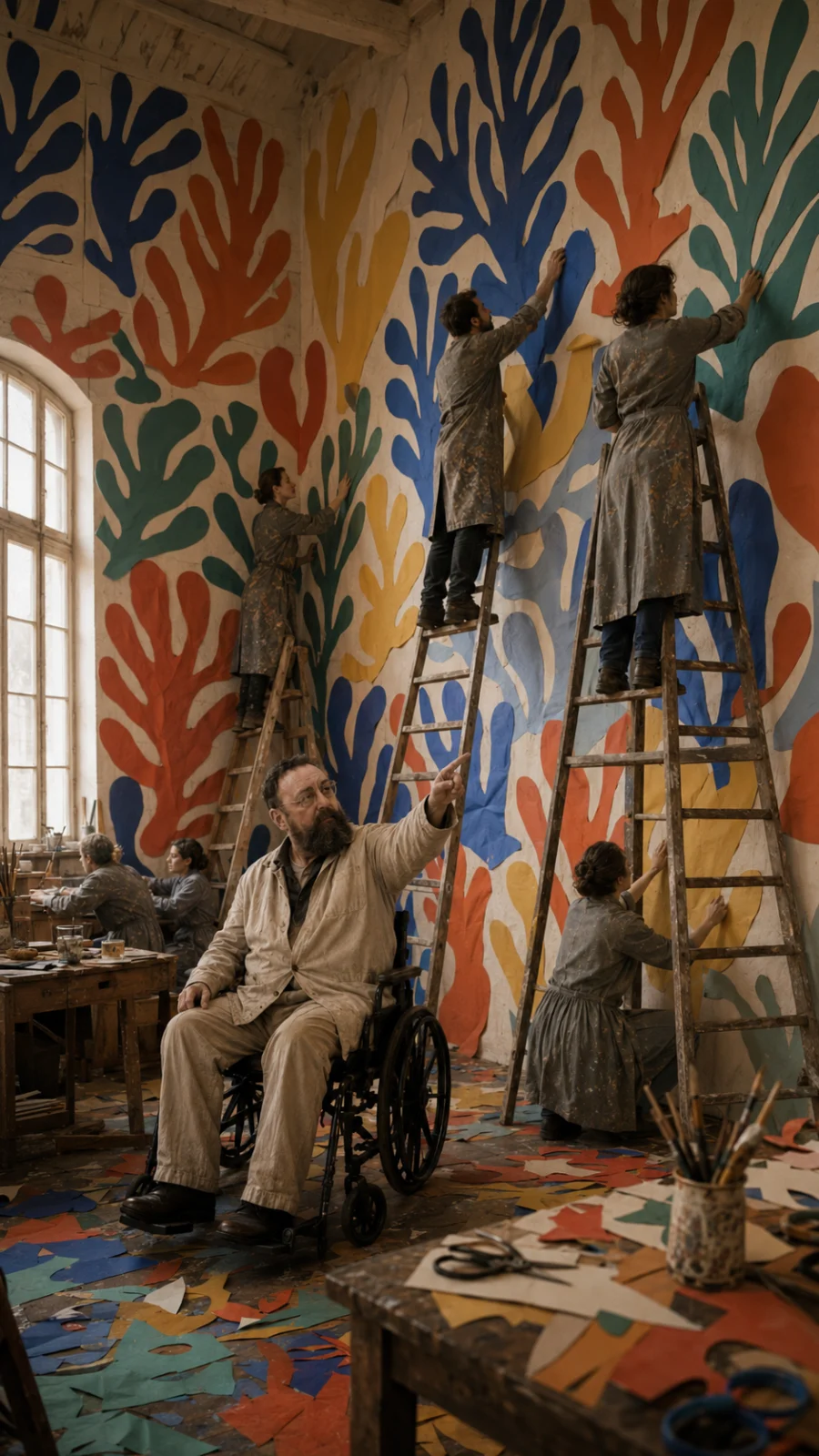Large cut-out installation inspired by Matisse