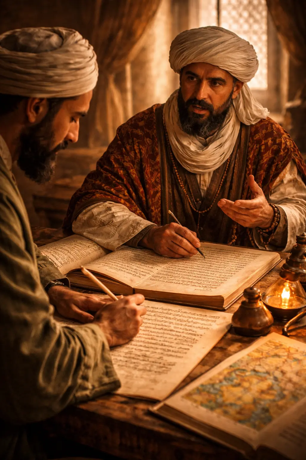 Ibn Battuta dictates the Rihla to Ibn Juzayy