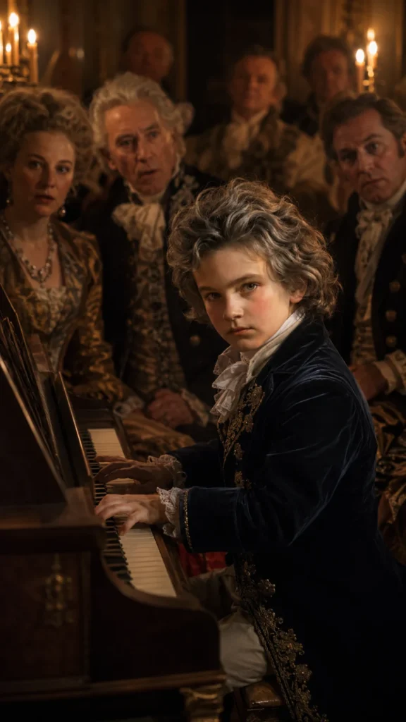 Beethoven niño durante su exigente formación musical en Bonn