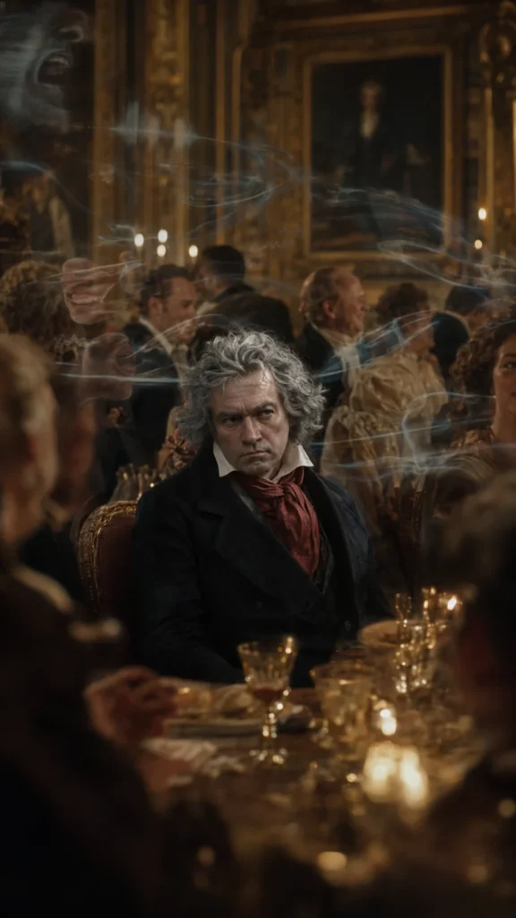 Beethoven escribiendo el Testamento de Heiligenstadt en 1802
