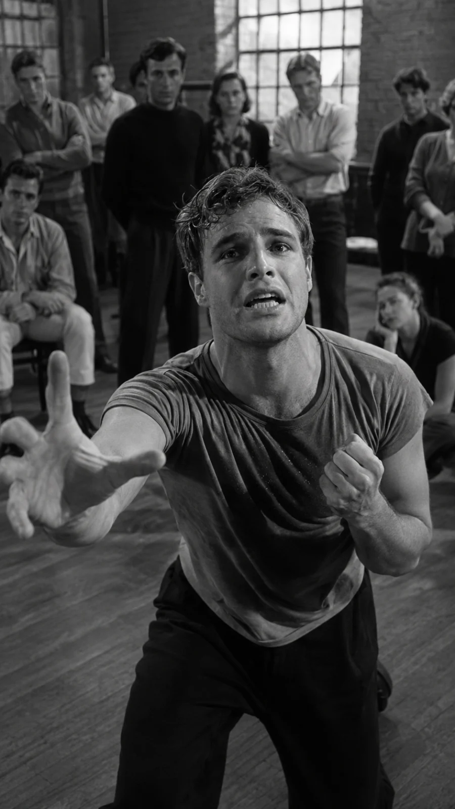 Marlon Brando during a film production