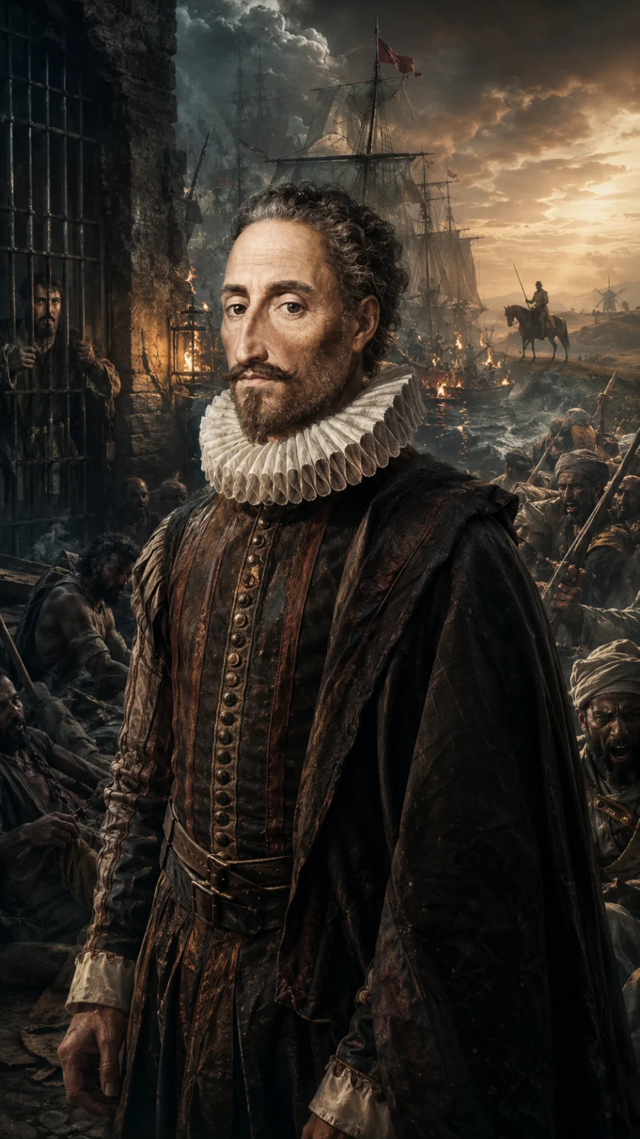 Recreación histórica de Miguel de Cervantes