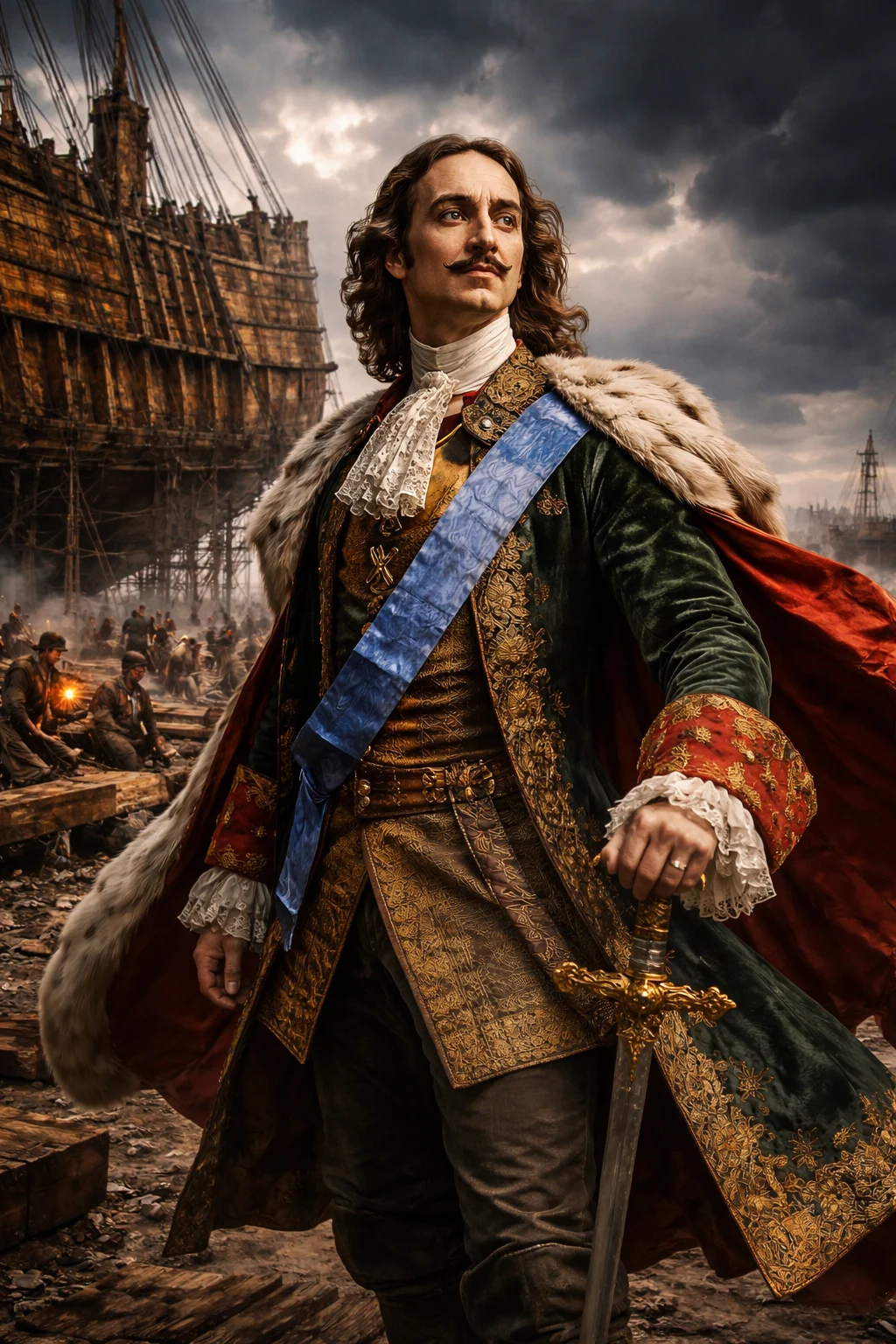 Historical scene from the life and reign of Peter the Great