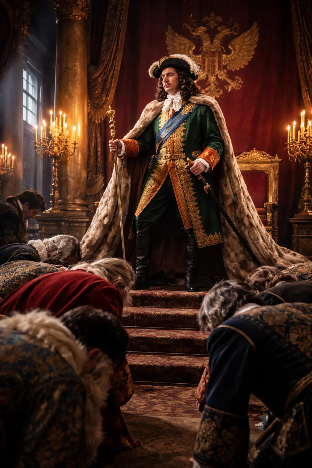 Historical scene from the life and reign of Peter the Great