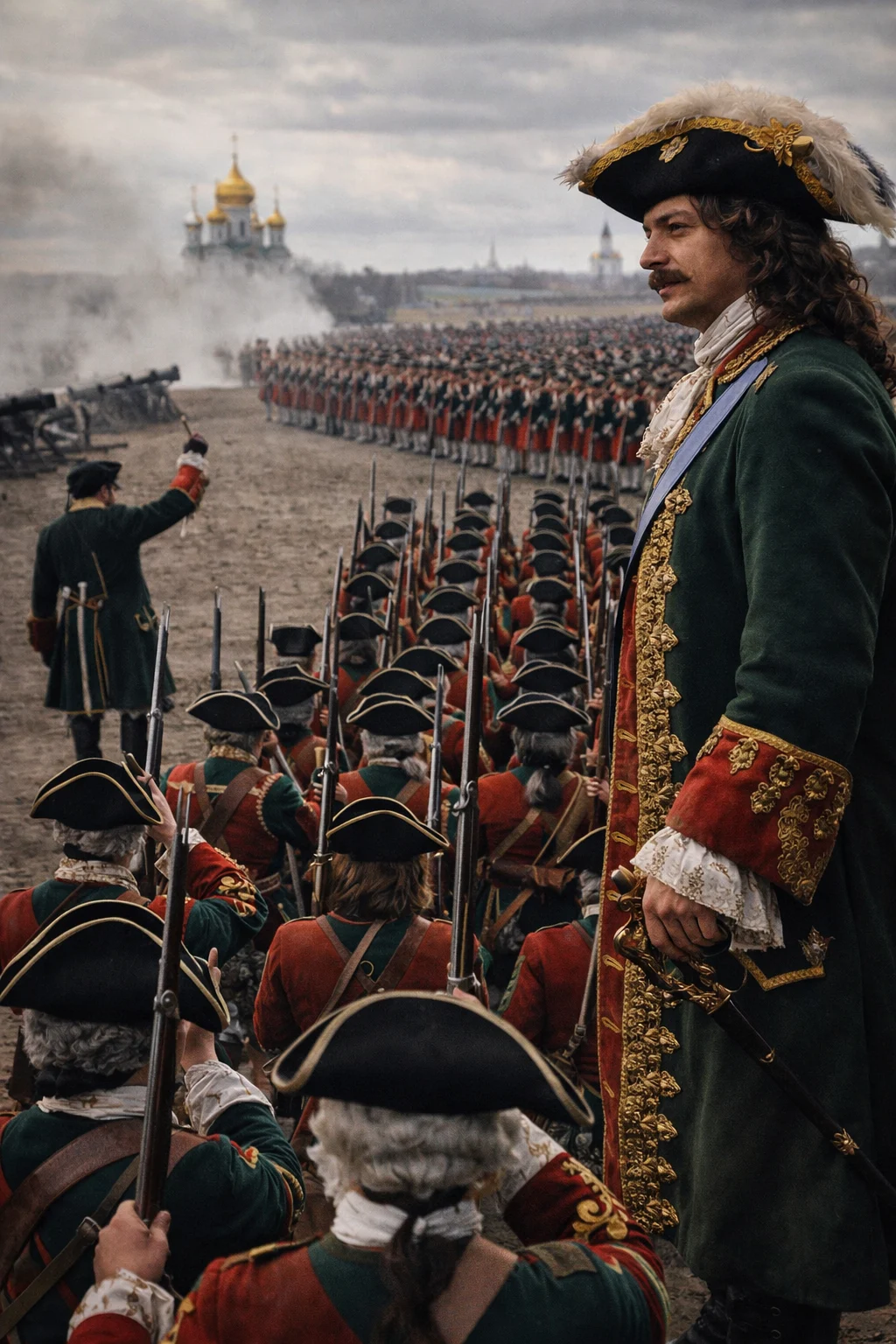 Historical scene from the life and reign of Peter the Great