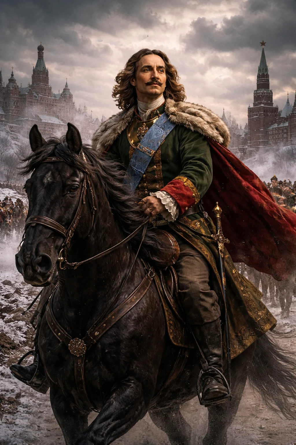 Historical scene from the life and reign of Peter the Great
