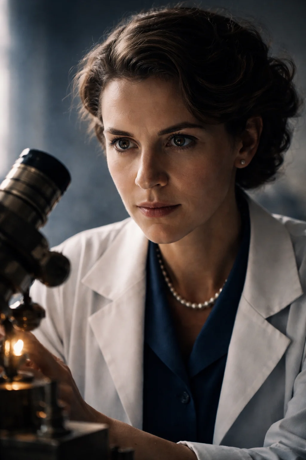 Rosalind Franklin during her scientific studies