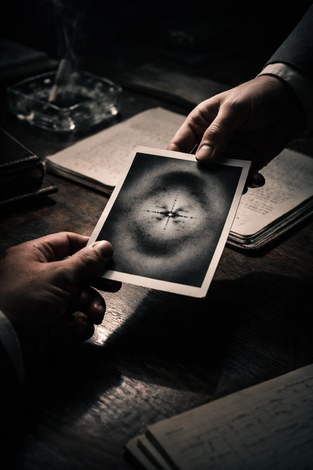 Rosalind Franklin working with X-ray diffraction at King’s College