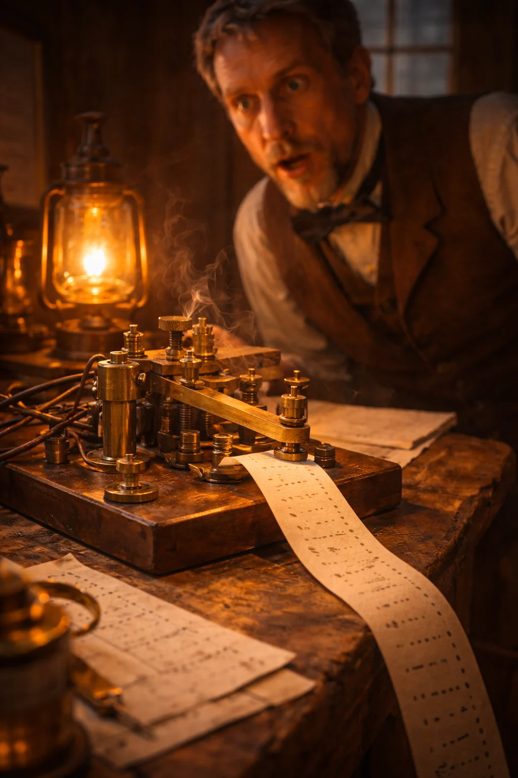 Samuel Morse imaginando el telégrafo durante la travesía atlántica