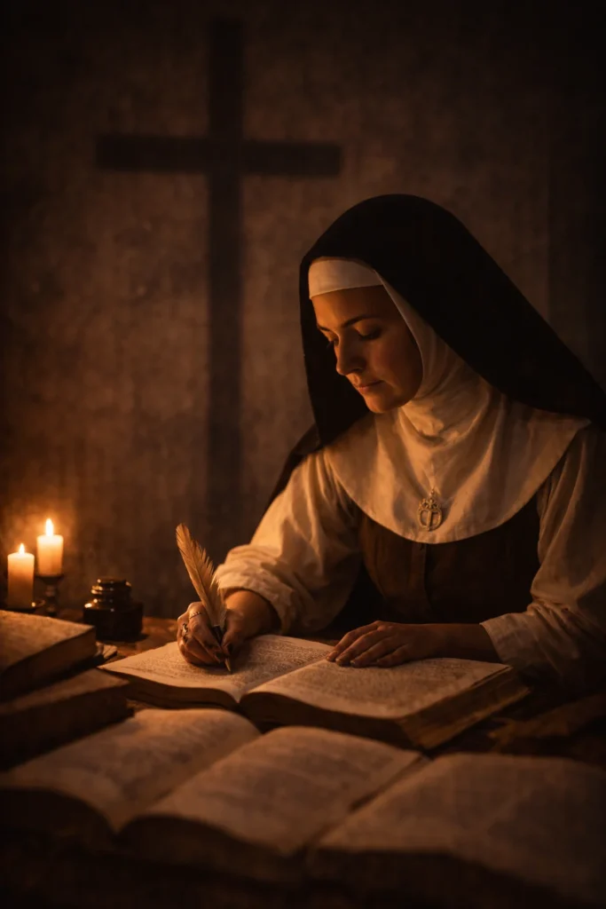 Sor Juana cuidando a religiosas enfermas durante la epidemia de 1695