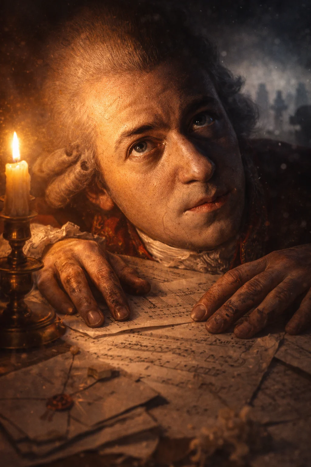 Biographical scene from Mozart’s life