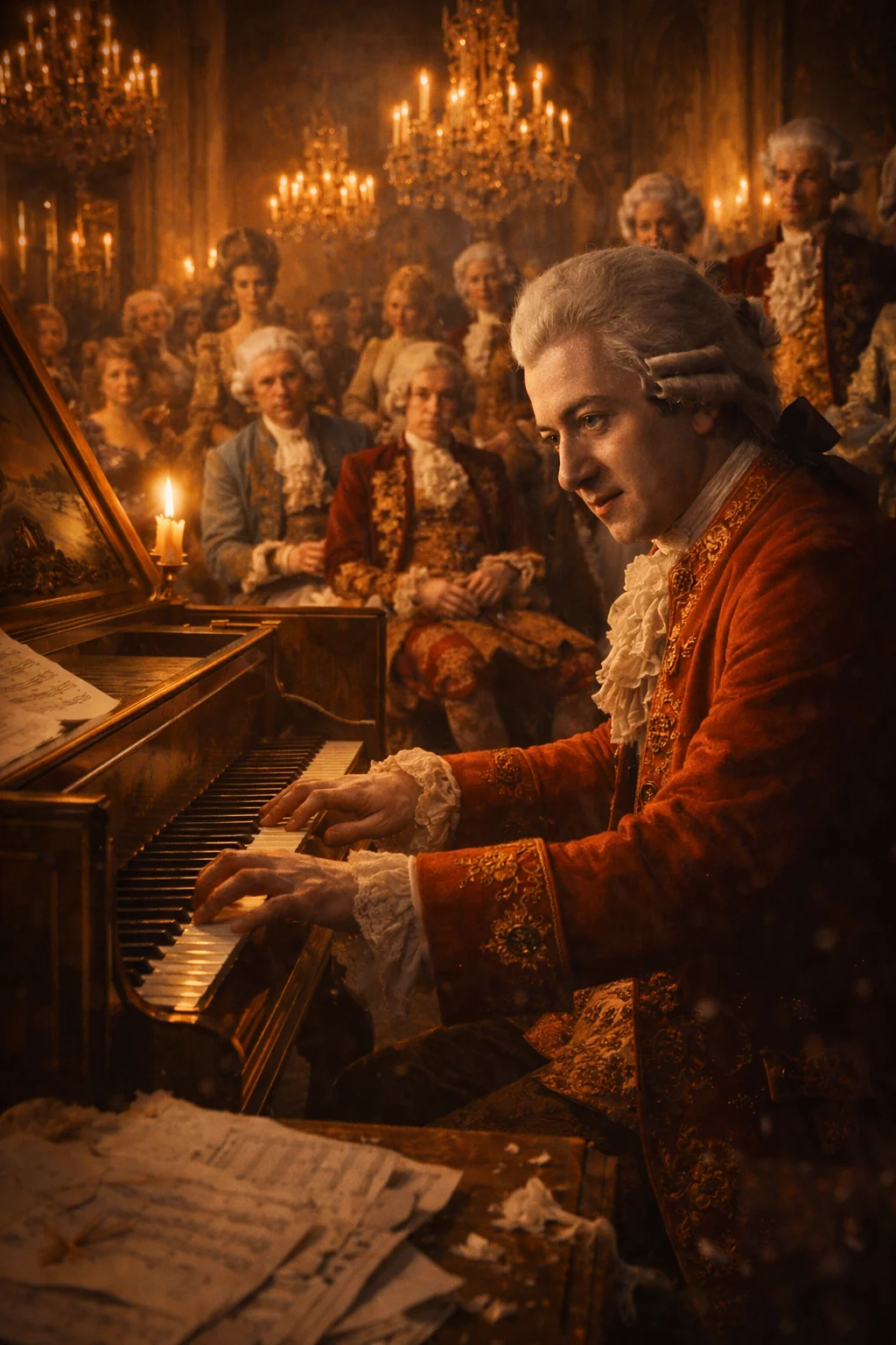 Biographical scene from Mozart’s life
