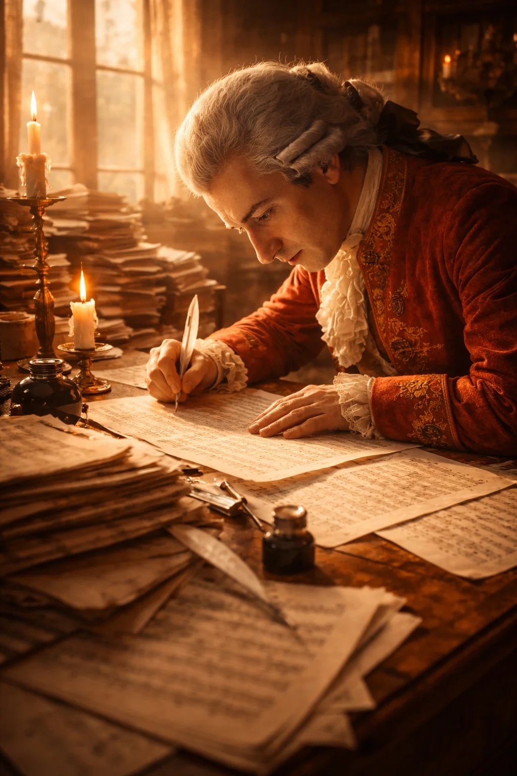 Biographical scene from Mozart’s life