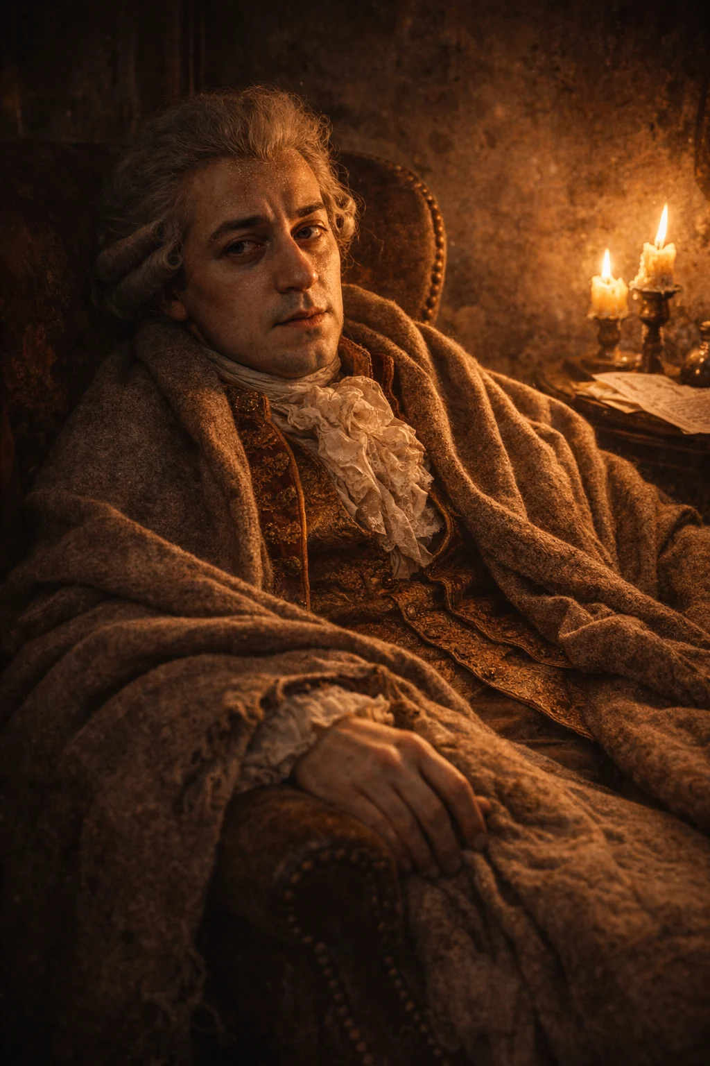 Biographical scene from Mozart’s life
