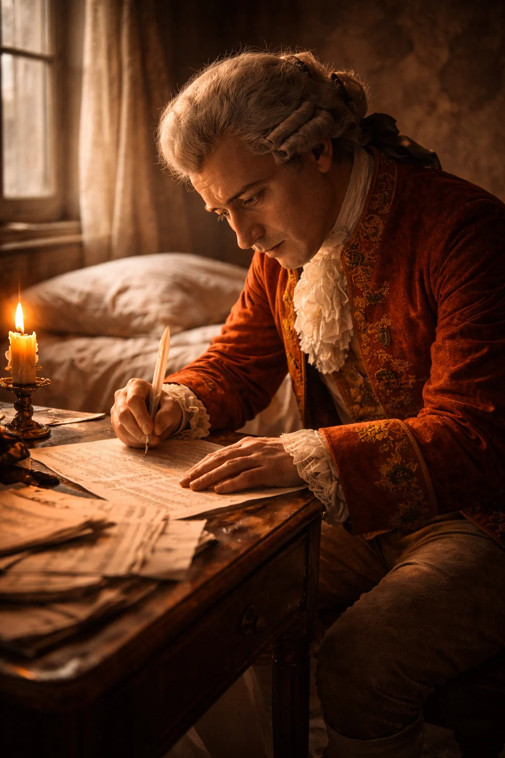 Biographical scene from Mozart’s life