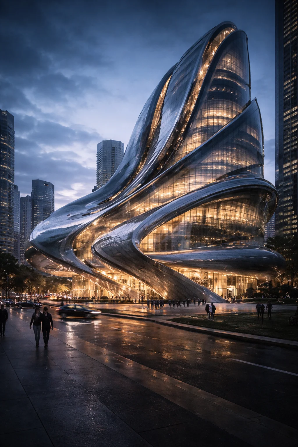 A fluid building inspired by the architecture of Zaha Hadid