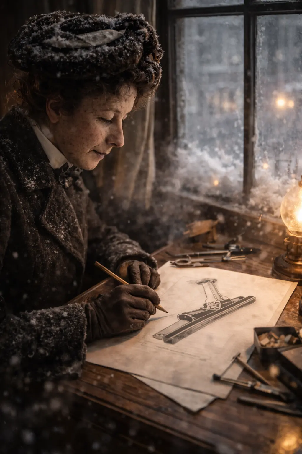 Biographical scene of Mary Anderson: The Journey That Changed the Windshield