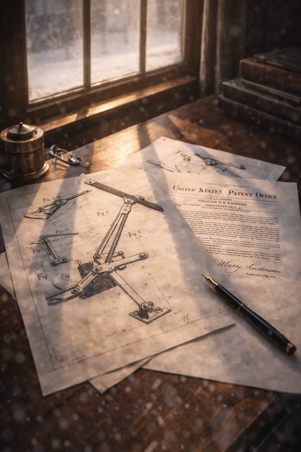 Mary Anderson window-cleaning device patent