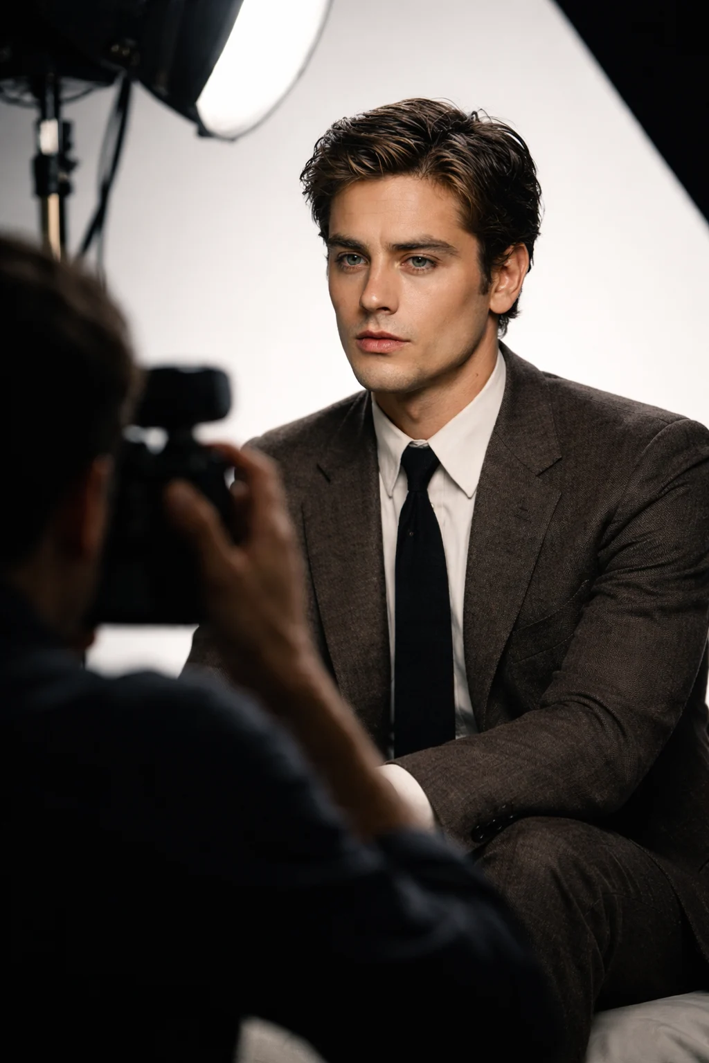 Alain Delon — Reconstrucción visual generada con IA; no es un documento histórico.
