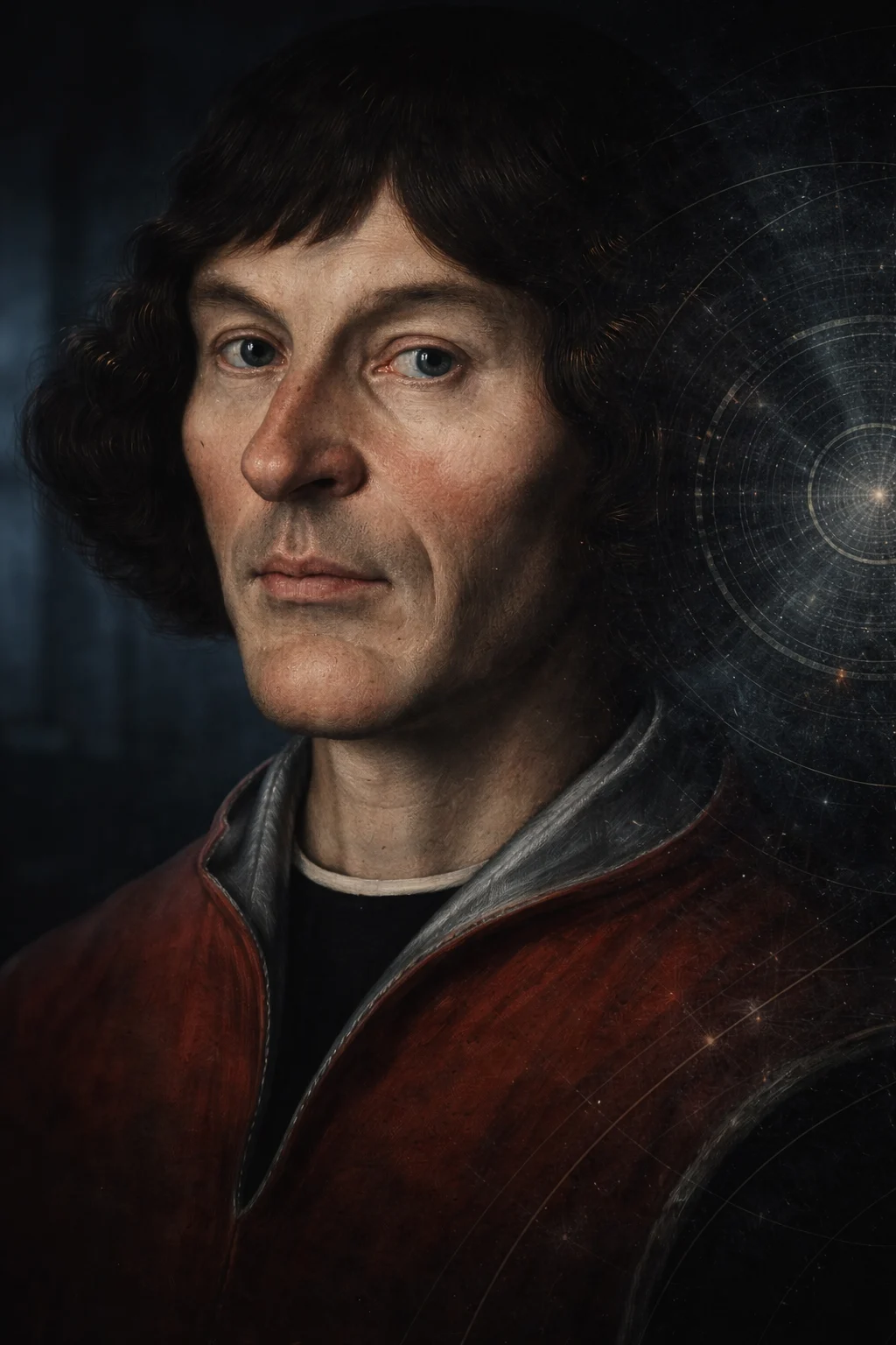 Nicolaus Copernicus — AI-generated visual reconstruction; not a historical document.