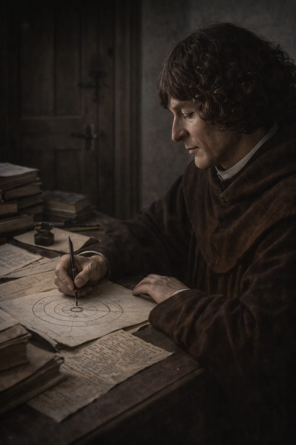 Nicolaus Copernicus — AI-generated visual reconstruction; not a historical document.