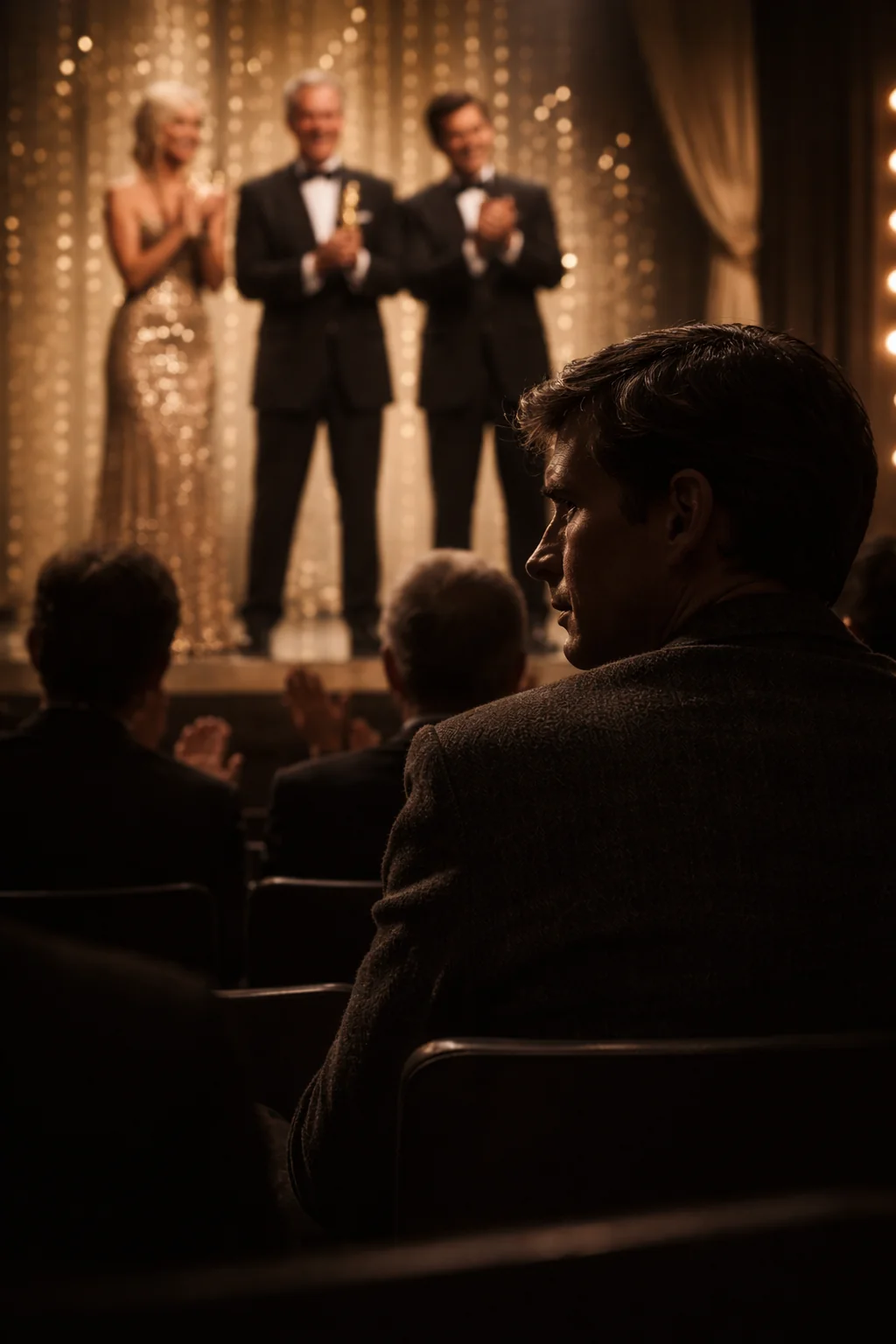 Anthony Perkins at a film award ceremony, recreation