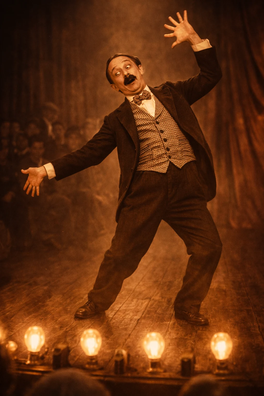 Recreación de un número acrobático teatral