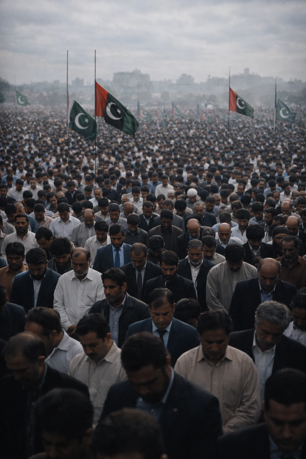 Multitud simbólica de duelo en Pakistán