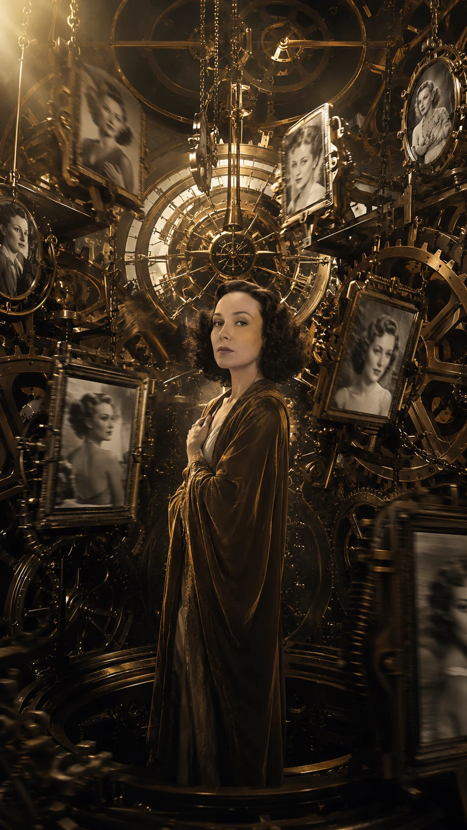 Symbolic recreation of time passing in Dolores del Río’s career — AI