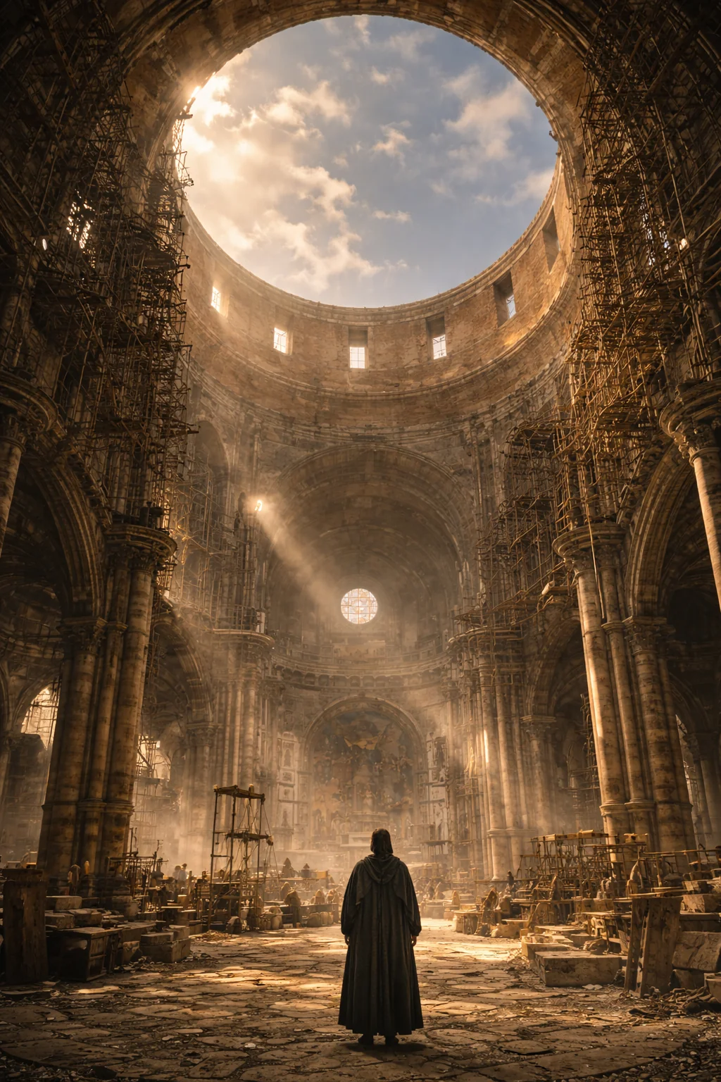 Interior imaginado de una obra monumental (recreación)