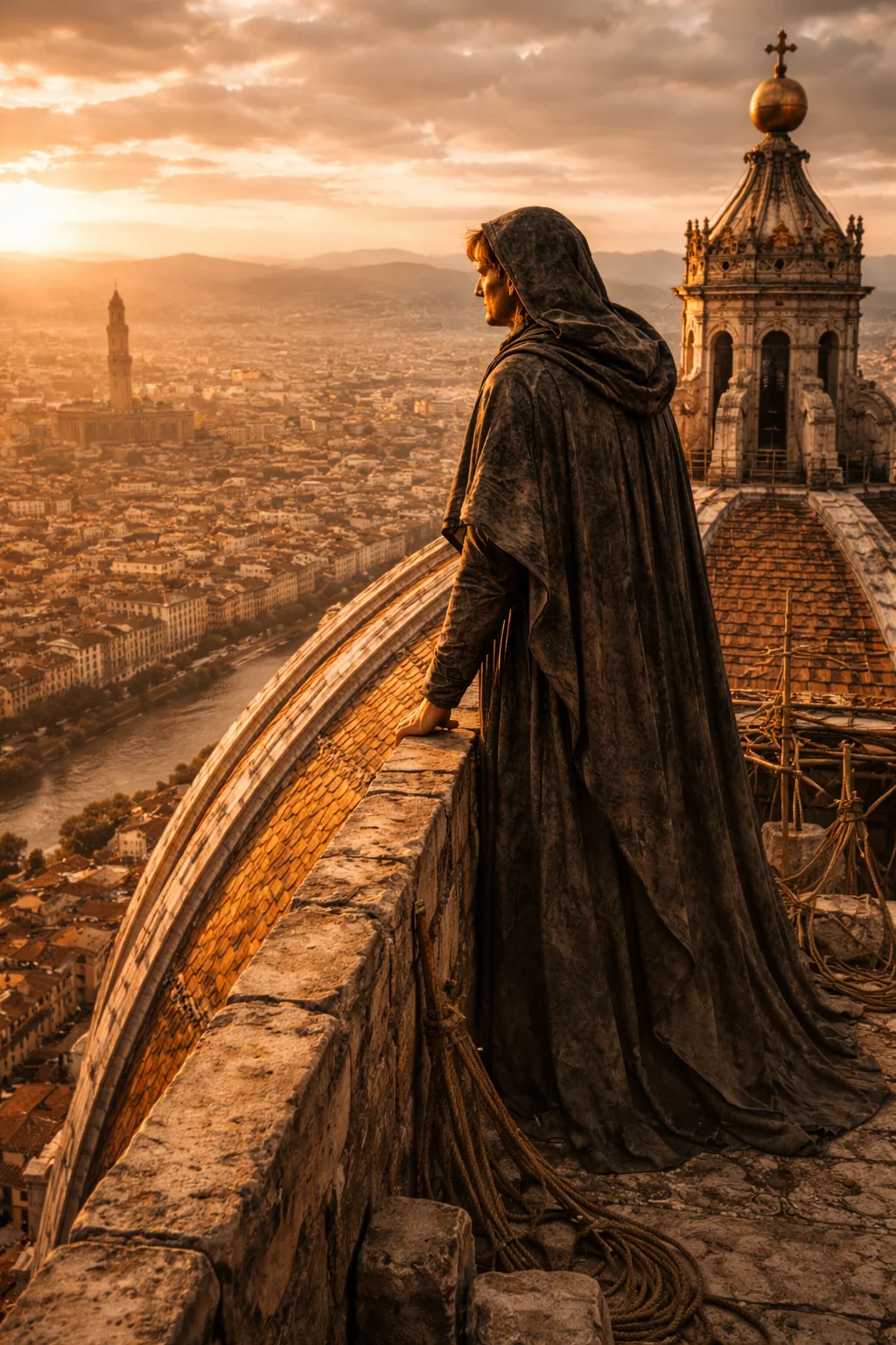 Vista imaginada de Florencia desde las alturas (recreación)