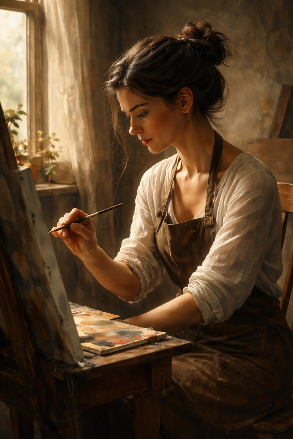 Recreation of Frida Kahlo painting. AI-generated illustration; an artistic reconstruction, not a historical document.