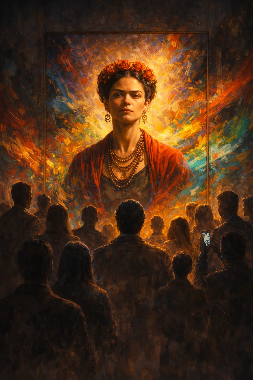 Symbolic depiction of Frida Kahlo’s legacy. AI-generated illustration; an artistic reconstruction, not a historical document.