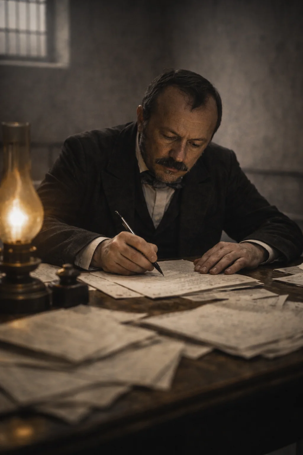 Artistic recreation of Gérard de Nerval and his literary world