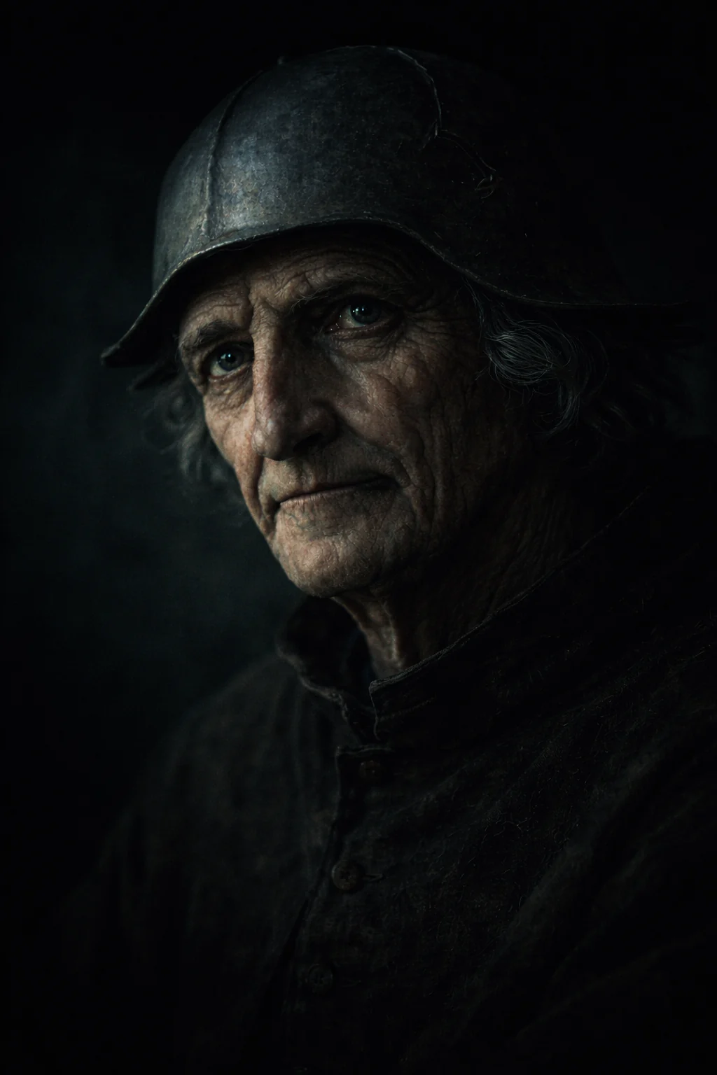Portrait of Bosch wearing dark clothing — AI-generated illustration
