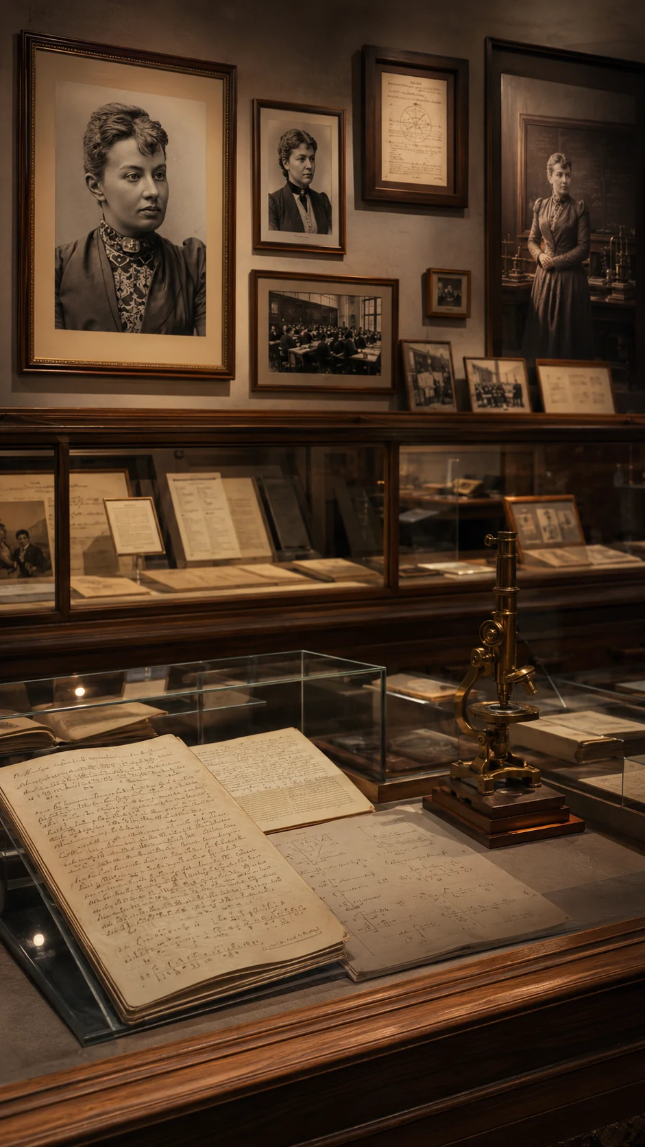 Symbolic recreation of an archive devoted to Kovalevskaya — AI