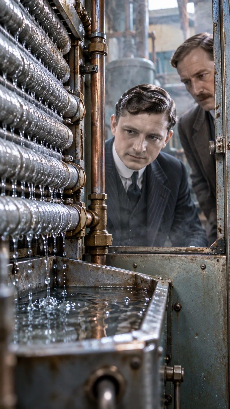 Willis Carrier: AI-generated illustration; an artistic representation, not a historical document.